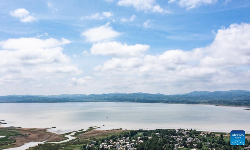 This aerial photo taken on July 13, 2023 shows a view of the Caohai National Nature Reserve in the Yi, Hui and Miao Autonomous County of Weining, southwest China's Guizhou Province.(Photo: Xinhua)