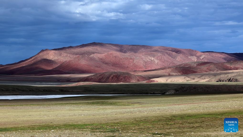 This photo taken on July 9, 2023 shows an area of Danxia landform in the Altun Mountains National Nature Reserve in northwest China's Xinjiang Uygur Autonomous Region. With an average altitude of 4,580 meters, the Altun Mountains National Nature Reserve covers a total area of 45,000 square kilometers and is a representative of plateau desert ecosystem in China.(Photo: Xinhua)