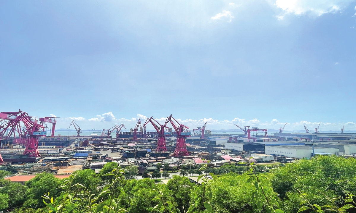 A view of the Guangzhou Shipyard International Co in Nansha, South China's Guangdong Province on July 12, 2023 Photo: Shen Weiduo/GT