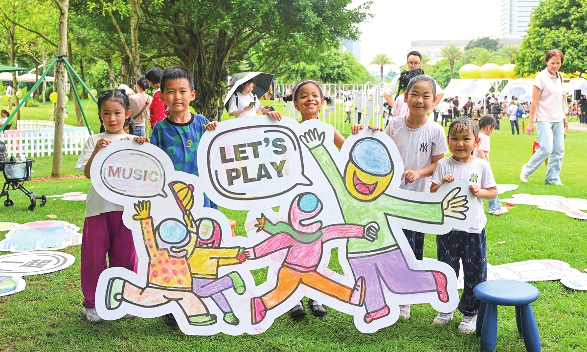 A children-friendly activity is held in Guangzhou, South China's Guangdong Province on June 1, 2023, the Children's Day. Photo: VCG
