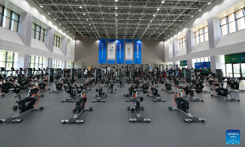 Photo taken on July 16, 2023 shows the Fitness Centre of the Universiade Village, Chengdu, southwest China's Sichuan Province. Photo: Xinhua