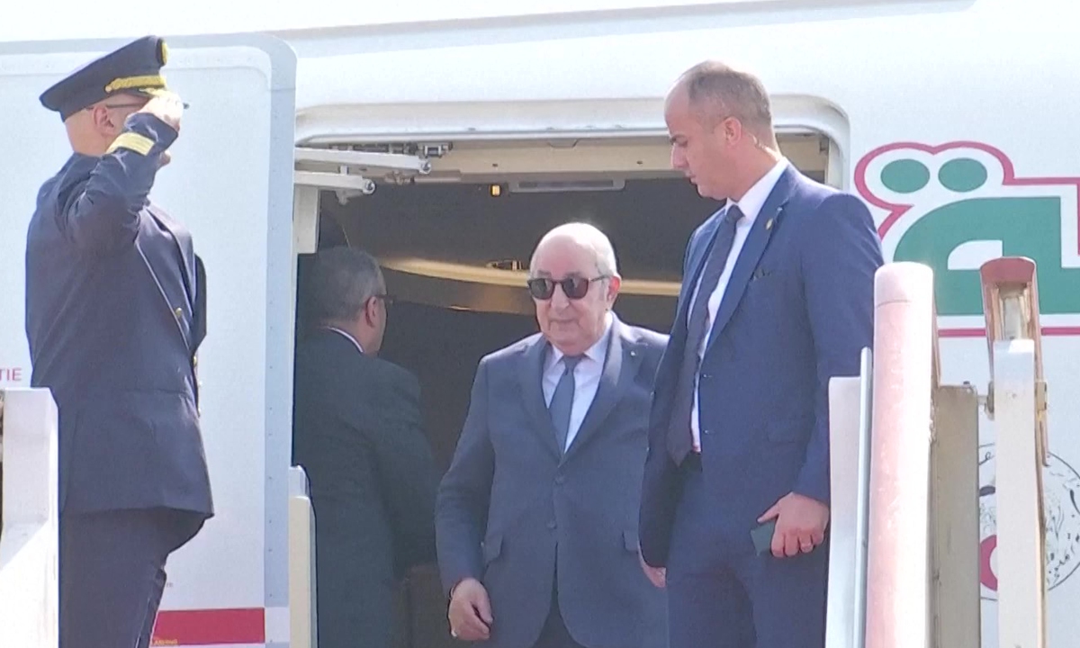Algerian President Abdelmadjid Tebboune arrived in Beijing on July 17, 2023. Photo: VCG