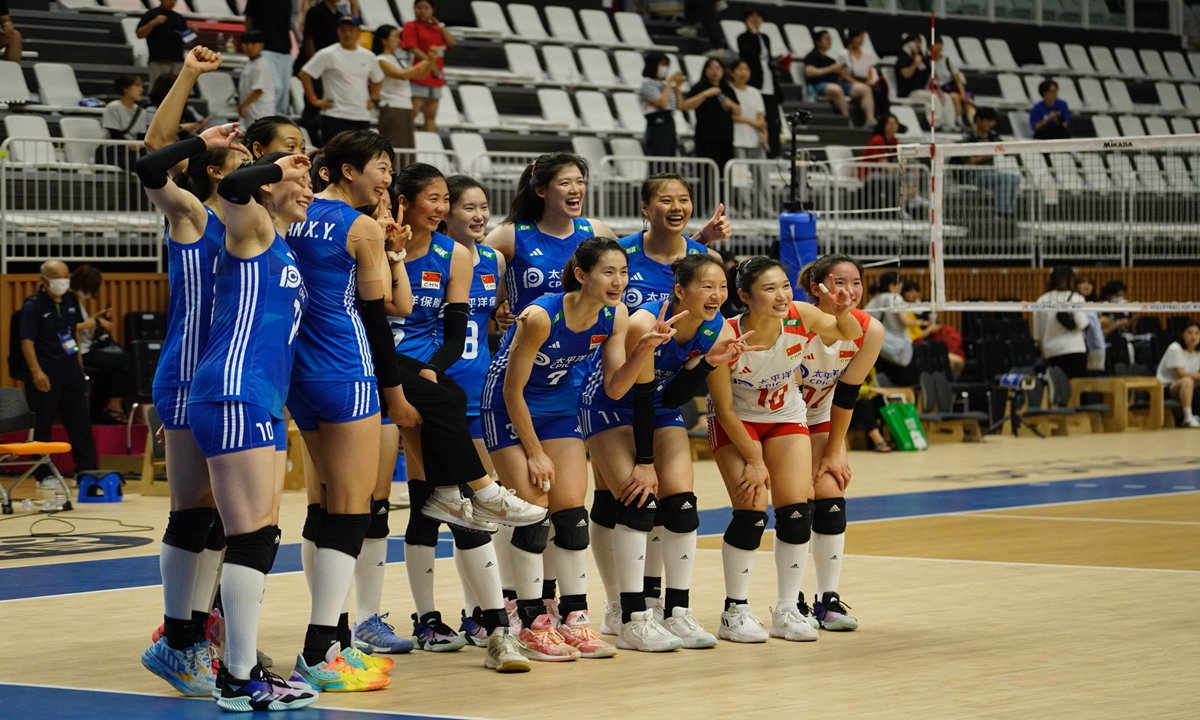 China's women's volleyball team Photo: VCG