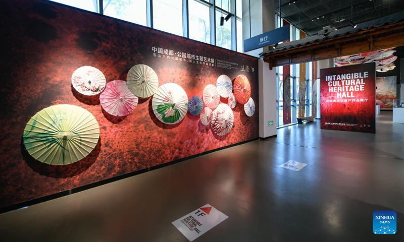 Photo taken on July 16, 2023 shows the intangible cultural heritage hall in the Universiade Village, Chengdu, southwest China's Sichuan Province. Photo: Xinhua