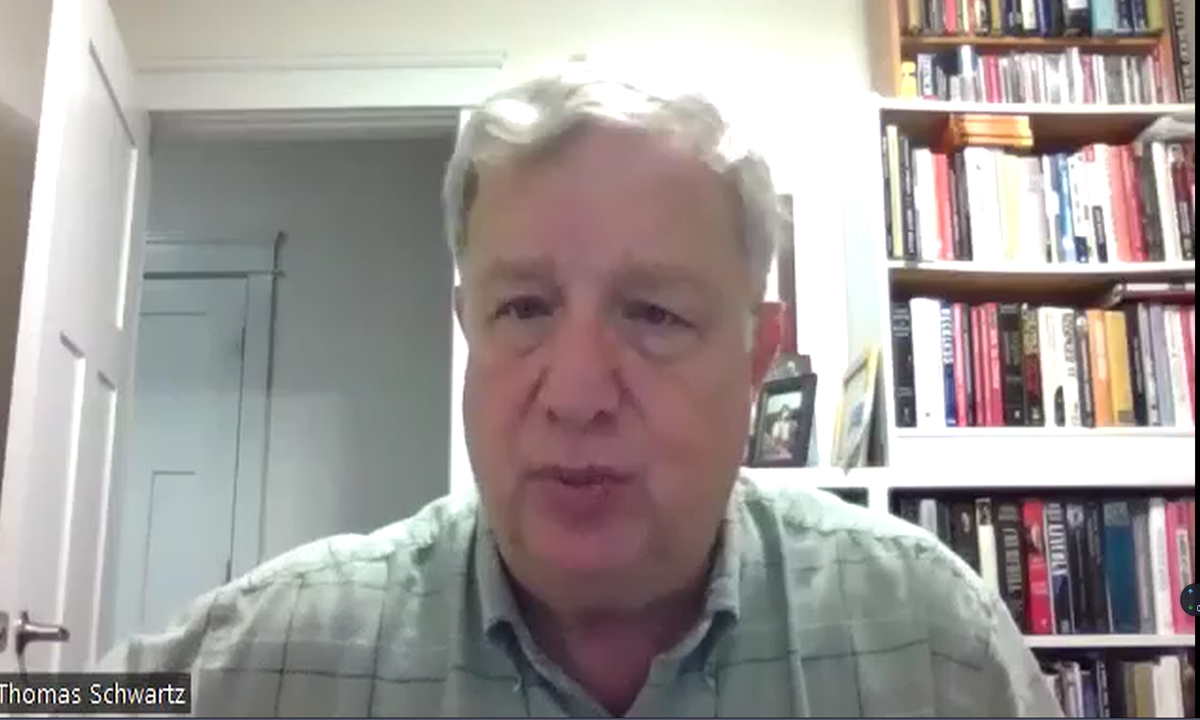 Prof. Thomas Schwartz, an academician and author of Henry Kissinger and American Power: A Political Biography. Photo: Xie Wenting/GT