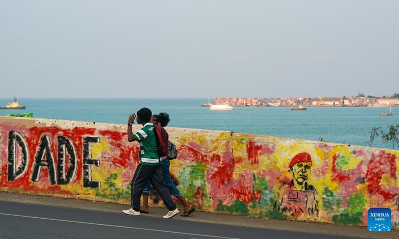 People walk on a street in Sao Tome, Sao Tome and Principe, July 14, 2023. Sao Tome and Principe, located in the Gulf of Guinea off the coast of West Africa, consists of two big islands, Sao Tome and Principe, and 14 other small ones.(Photo: Xinhua)