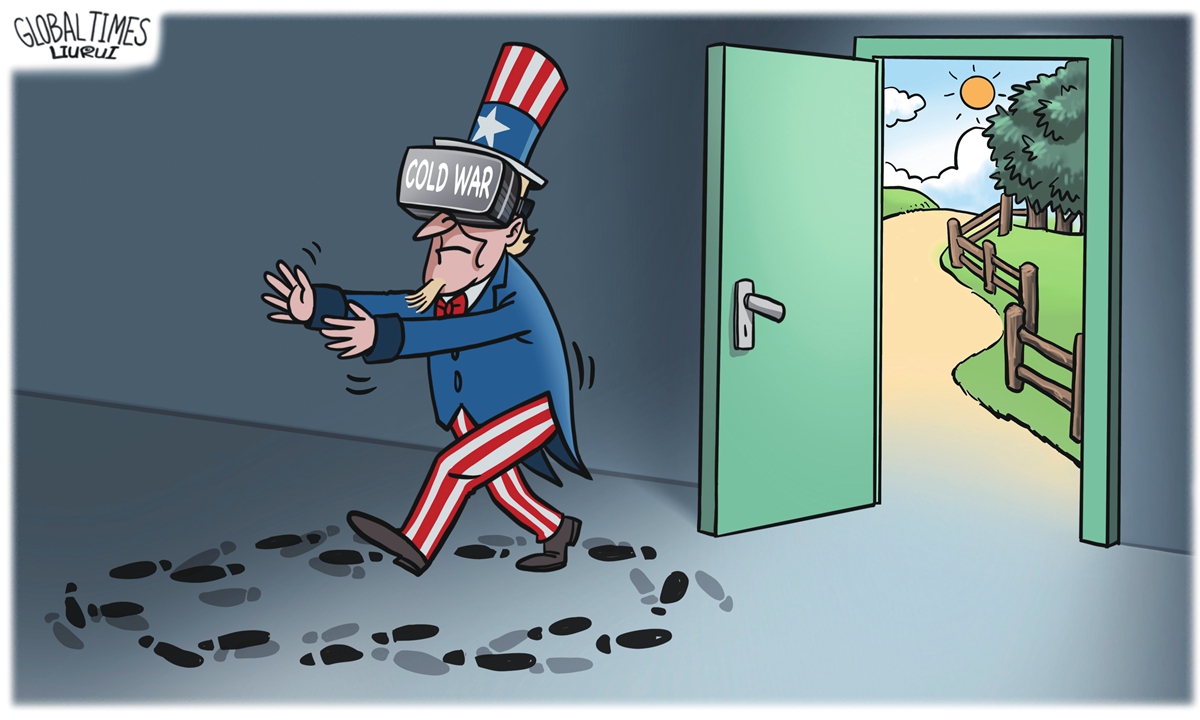 Blind to reality. Illustration: Liu Rui/GT