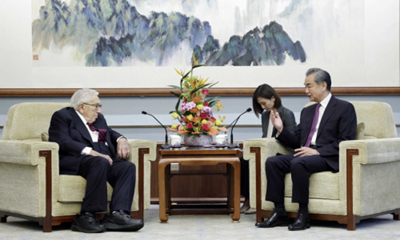 China's top diplomat Wang Yi met with visiting former US Secretary of State Henry Kissinger in Beijing. Photo: Ministry of Foreign Affairs  
