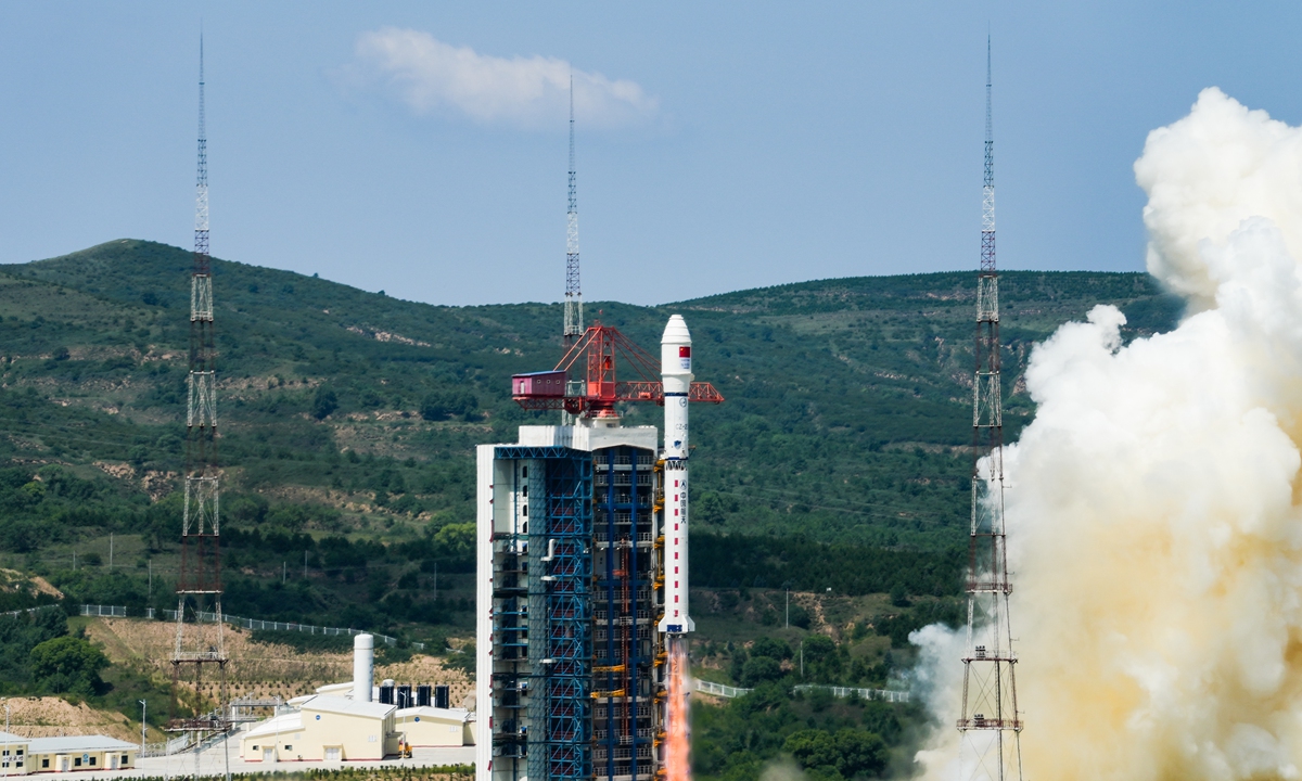 A Chinese commercial space company has successfully launched the country's first flat-panel communication satellite, Lingxi-03, with a flexible solar array into orbit on Sunday. Photo: Courtesy of Galaxy Space