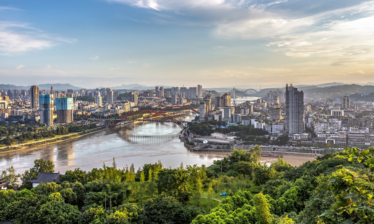 The city of Yibin, Southwest China's Sichuan Province Photos: VCG