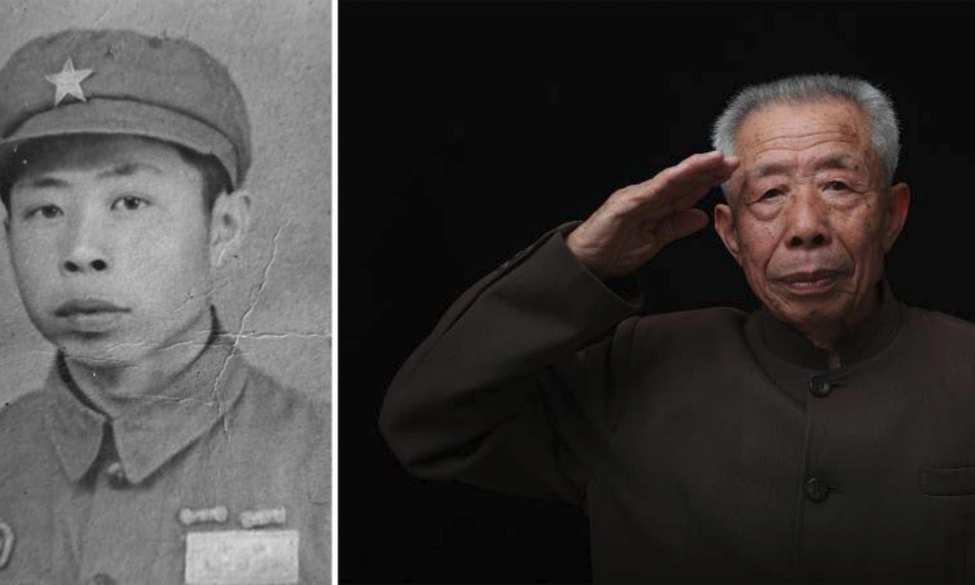 This combo photo shows the portrait of Guan Changyi on July 15, 2020. Born in 1930, Guan participated in the War to Resist U.S. Aggression and Aid Korea in 1950, serving as a radio operator.
Seventy-three years ago, the Chinese People's Volunteers (CPV) crossed the Yalu River and fought alongside the army of the Democratic People's Republic of Korea, eventually winning the War to Resist U.S. Aggression and Aid Korea in 1953.
Thursday marked the 70th anniversary of the victory of the War.
Photographers from Xinhua took portrait photos of some CPV veterans. (Xinhua/Yang Qing)