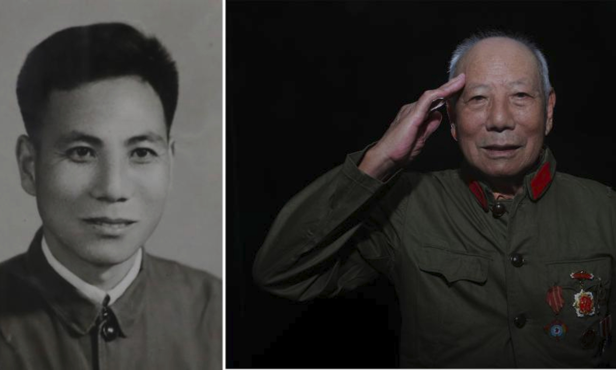 This combo photo shows the portrait of Cheng Longjiang on Sept. 16, 2020. Born in 1931, Cheng participated in the War to Resist U.S. Aggression and Aid Korea in 1950.
Seventy-three years ago, the Chinese People's Volunteers (CPV) crossed the Yalu River and fought alongside the army of the Democratic People's Republic of Korea, eventually winning the War to Resist U.S. Aggression and Aid Korea in 1953.
Thursday marked the 70th anniversary of the victory of the War.
Photographers from Xinhua took portrait photos of some CPV veterans. (Xinhua/Yang Qing)