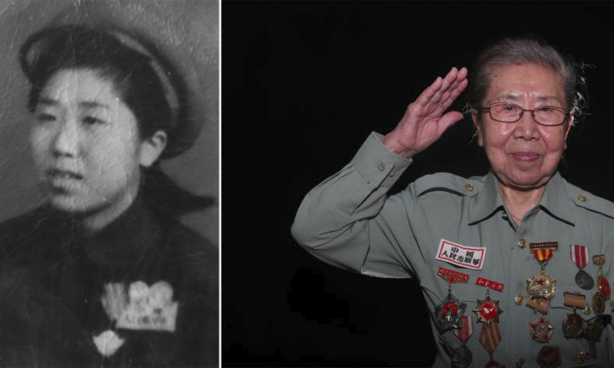 This combo photo shows the portrait of Wu Xiaolan on Sept. 9, 2020. Born in 1934, Wu served as a nurse during the War to Resist U.S. Aggression and Aid Korea.
Seventy-three years ago, the Chinese People's Volunteers (CPV) crossed the Yalu River and fought alongside the army of the Democratic People's Republic of Korea, eventually winning the War to Resist U.S. Aggression and Aid Korea in 1953.
Thursday marked the 70th anniversary of the victory of the War.
Photographers from Xinhua took portrait photos of some CPV veterans. (Xinhua/Yang Qing)