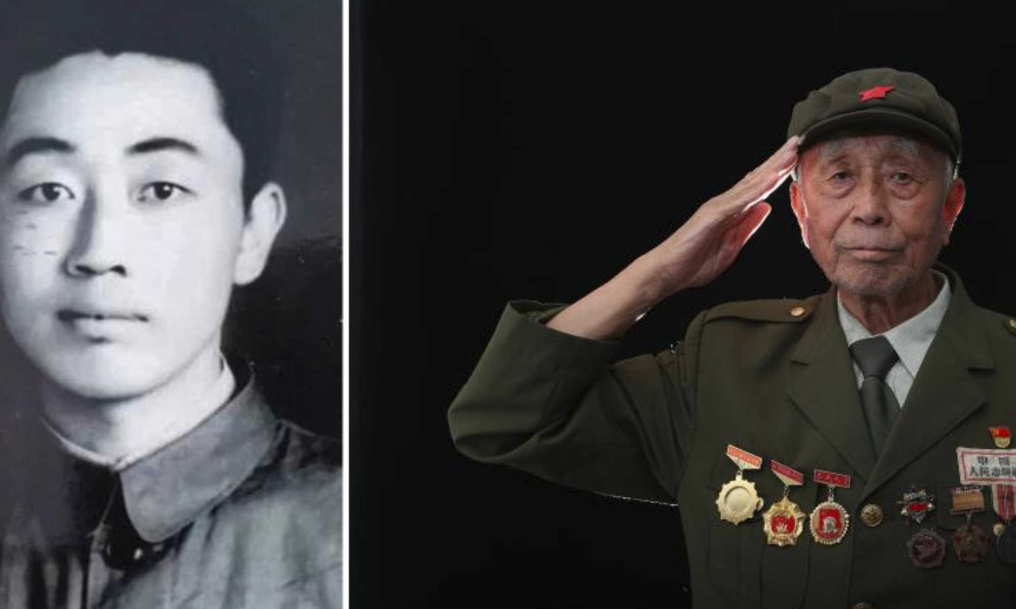 This combo photo shows the portrait of Ma Shixun on July 14, 2020. Born in 1932, Ma participated in the War to Resist U.S. Aggression and Aid Korea in 1950, serving as a statistician.
Seventy-three years ago, the Chinese People's Volunteers (CPV) crossed the Yalu River and fought alongside the army of the Democratic People's Republic of Korea, eventually winning the War to Resist U.S. Aggression and Aid Korea in 1953.
Thursday marked the 70th anniversary of the victory of the War.
Photographers from Xinhua took portrait photos of some CPV veterans. (Xinhua/Yang Qing)