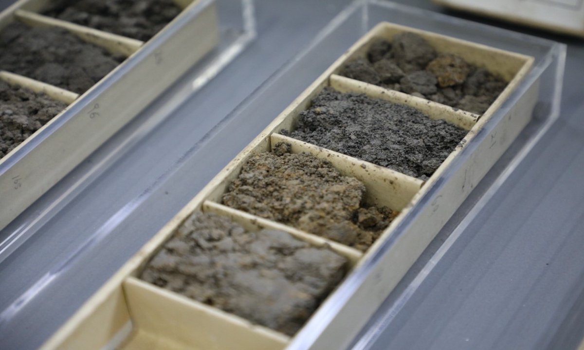 Black soil specimens exhibited at the Chinese Black Soil Museum in Lishu county, Northeast China's Jilin Province Photo: Liu Zihe