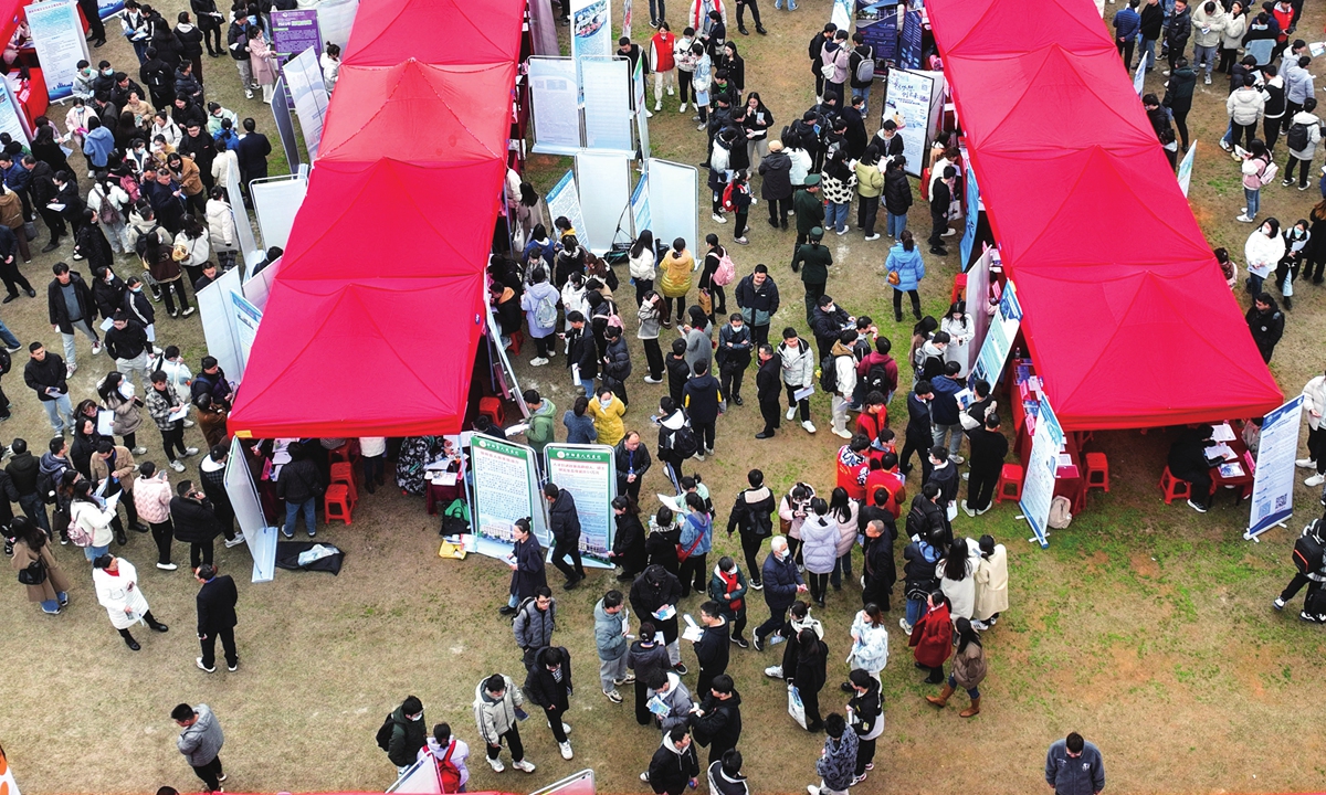 A job fair in Hengyang, Central China's Hunan Province Photo: VCG