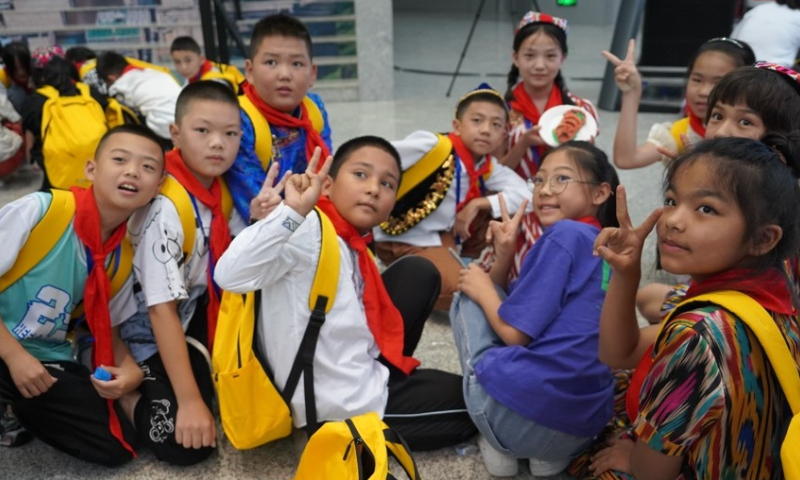 Children play together during activities at the Three Gorges Dam in Yichang, Central China's Hubei Province on August 13, 2023. Photo: Courtesy of China Three Gorges Corporation