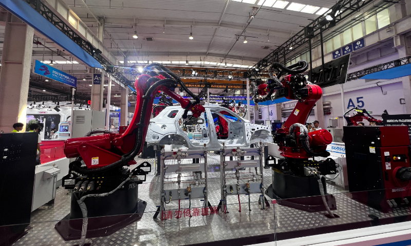 The 2023 World Robot Conference (WRC) kicks off in Beijing on August 16, 2023. Photo: Li Hao/GT