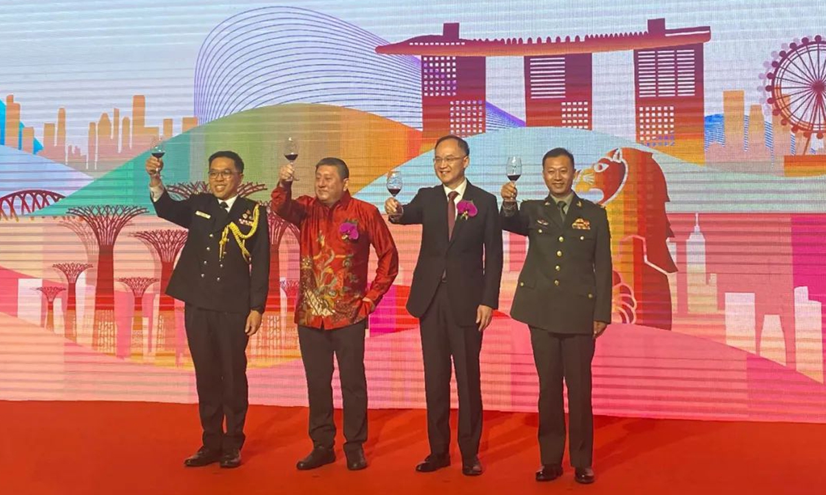 The 58th National Day of the republic of Singapore and Singapore Armed Forces Day held in Beijing, on August 4. Photo: Courtesy of the Chinese Foreign Affairs 