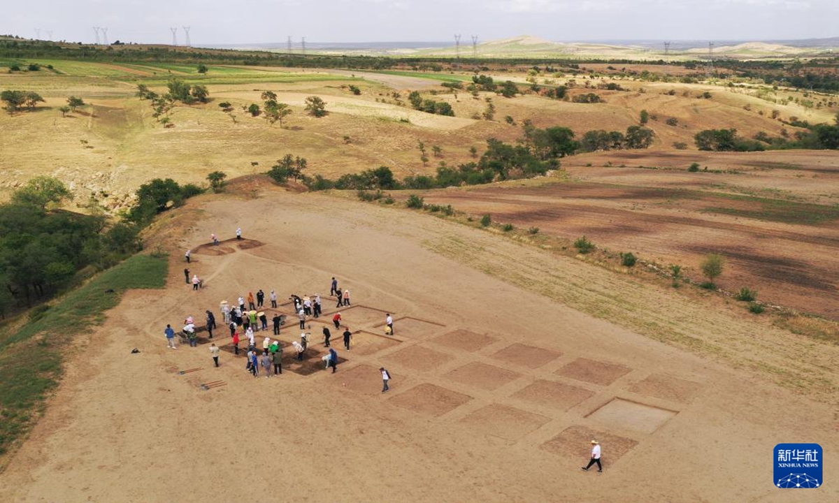 A bird's-eye view of the Xidaliang site in Aohan Banner on July 5, 2023. Photo: Xinhua