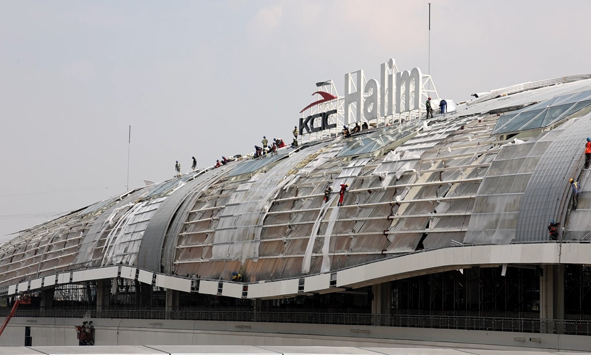 The outside of Halim station, the starting point of the Jakarta-Bandung high-speed railway, in Jakarta, the capital of Indonesia Photo: Li Xuanmin/GT