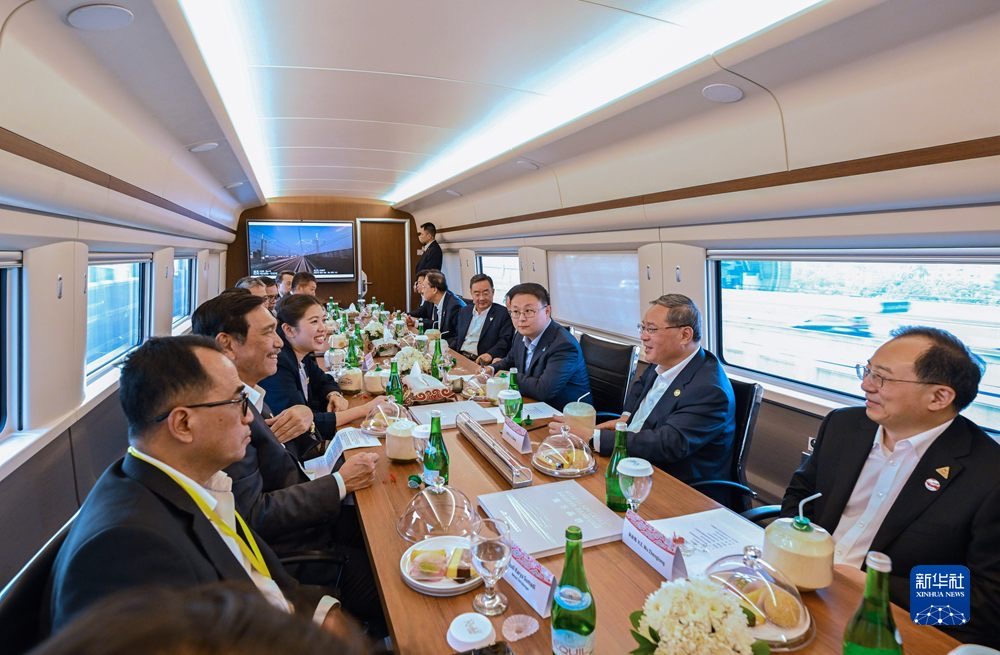 Chinese Premier Li Qiang on Wednesday took a test ride on the Jakarta-Bandung High-Speed Railway. Photo: Xinhua