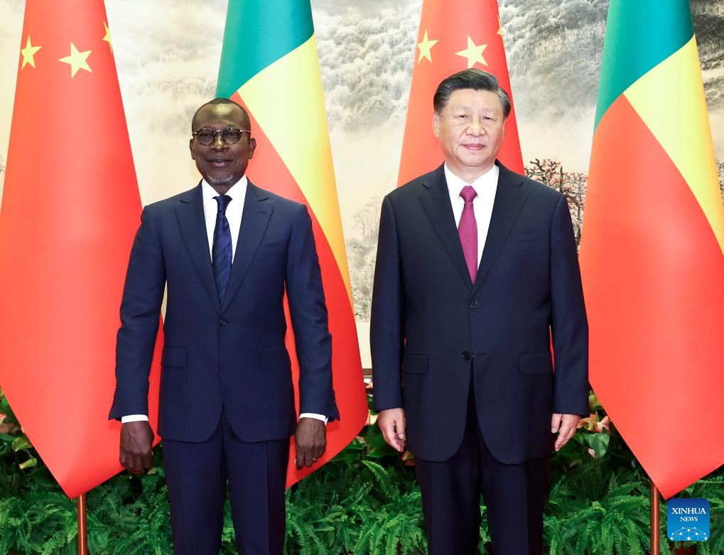 Chinese President Xi Jinping holds talks with Beninese President Patrice Athanase Guillaume Talon, who is in China for a state visit, at the Great Hall of the People in Beijing, capital of China, Sep 1, 2023. Photo:Xinhua