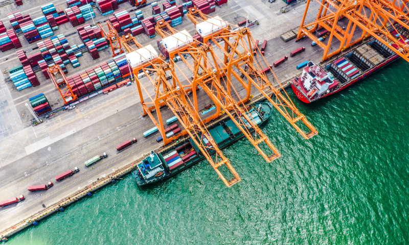 An aerial photo of Qinzhou Port in South China's Guangxi Zhuang Autonomous Region File photo: VCG