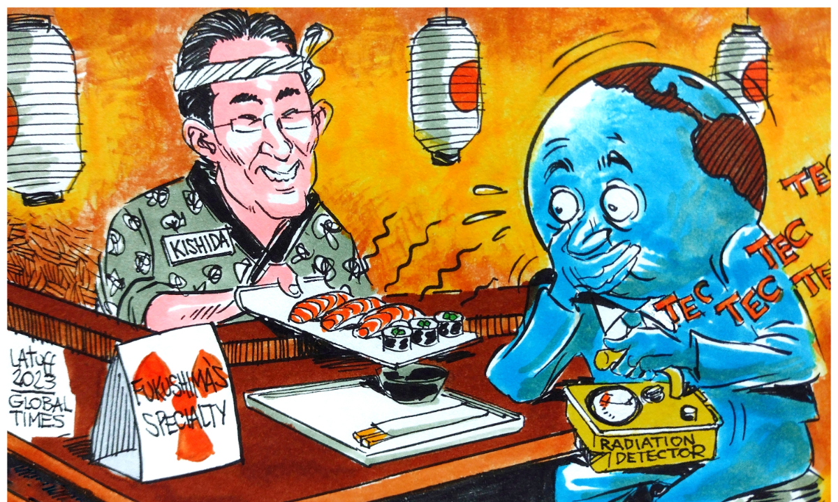 Japan's toxic dumping is feared to rattle the global food chain. Cartoon: Carlos Latuff