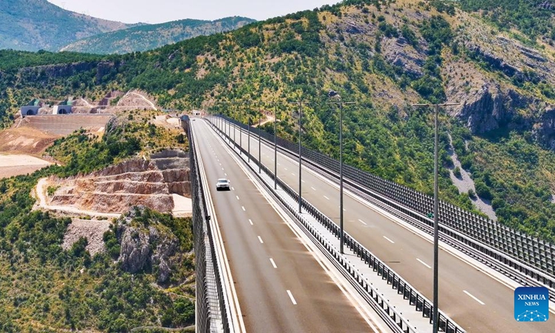 This aerial photo taken on July 24, 2023 shows a priority section of the Bar-Boljare highway in Montenegro. Photo: Xinhua
