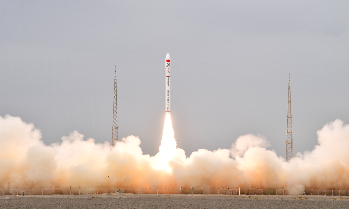 Private Chinese aerospace firm Galactic Energy launches its eighth Ceres 1 rocket on Friday, successfully sending Jilin-1 Kuanfu 02A satellite to its preset orbit. Photo: Courtesy of Galactic Energy 