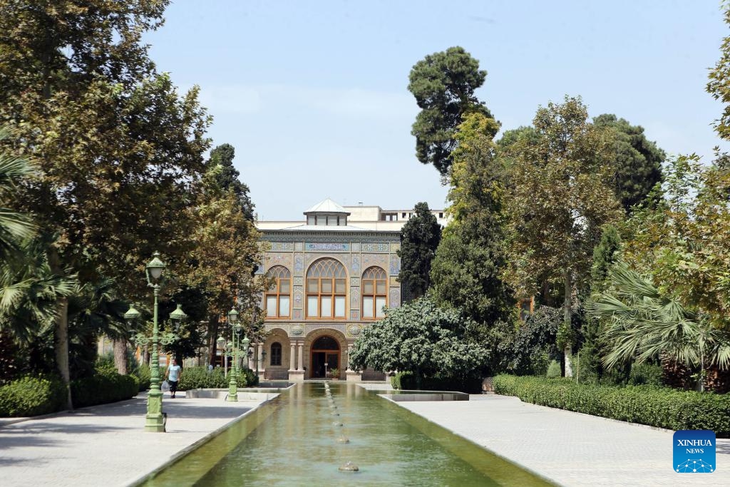 This photo taken on Aug. 27, 2023 shows an exterior view of the Golestan Palace in Tehran, Iran. Golestan Palace is one of the oldest complexes in Tehran, originally built during the Safavid dynasty in the historic walled city. Following extensions and additions, the site received its most characteristic features in the 19th century, when the palace complex was selected as the royal residence and seat of power by the Qajar ruling family.(Photo: Xinhua)