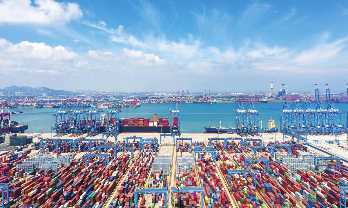 A port in Qingdao, Shandong Province Photo: VCG