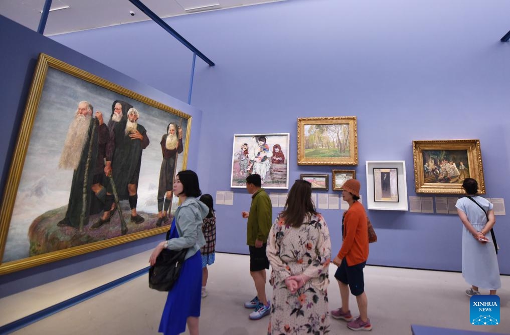 People visit an exhibition titled The Belvedere-300 Years a Venue for Art at Lower Belvedere in Vienna, Austria, on Aug. 31, 2023. (Photo: Xinhua)