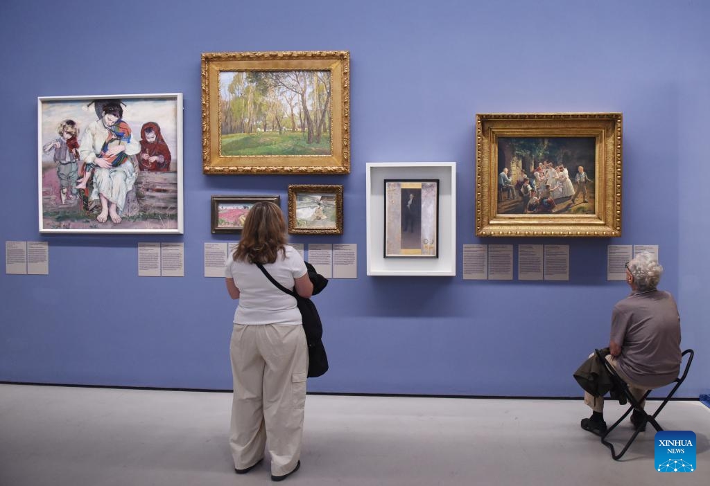 People visit an exhibition titled The Belvedere-300 Years a Venue for Art at Lower Belvedere in Vienna, Austria, on Aug. 31, 2023. (Photo: Xinhua)