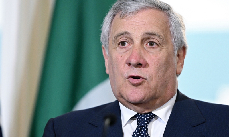 Italian Foreign Minister Antonio Tajani Photo: VCG