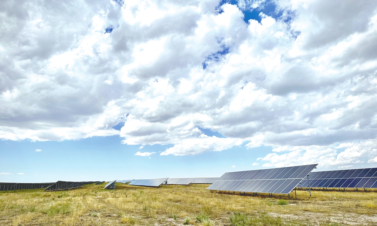 A view of the Kapchagay photovoltaic power plant in Almaty Region, Kazakhstan, on August 15, 2023 Photo: Lin Xiaoyi/GT