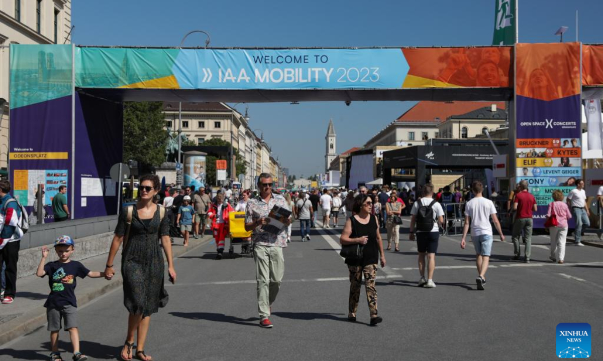 People visit the 2023 International Motor Show, officially known as the IAA MOBILITY 2023, in Munich, Germany, Sep 8, 2023. Photo:Xinhua