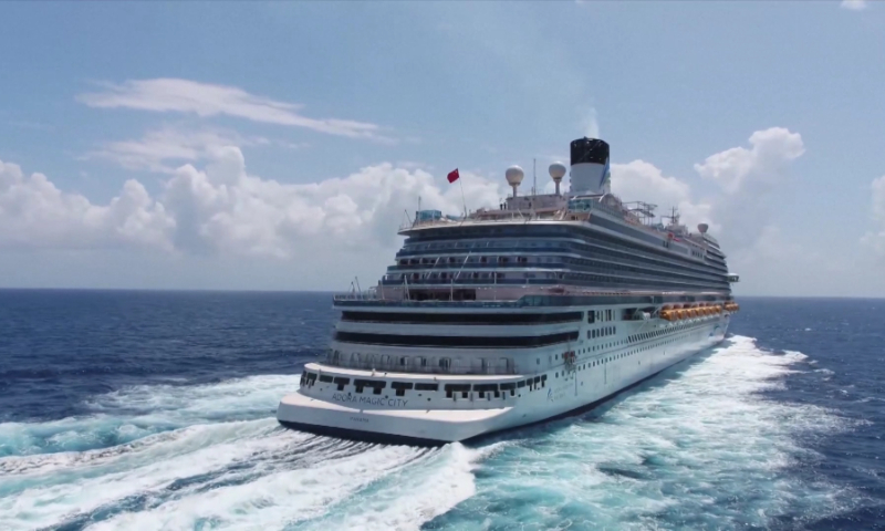 The Adora Magic City, China's first domestically built large cruise ship, ends its second trial voyage on September 10, 2023. The five main tests of the second trial have all been completed. The ship will return to Shanghai on September 12 as planned. It embarked on its maiden sea trial on July 17. Photo: VCG
