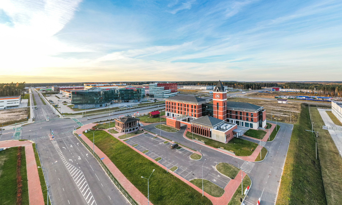 An overhead view of the China-Belarus Industrial Park Photo: Xinhua