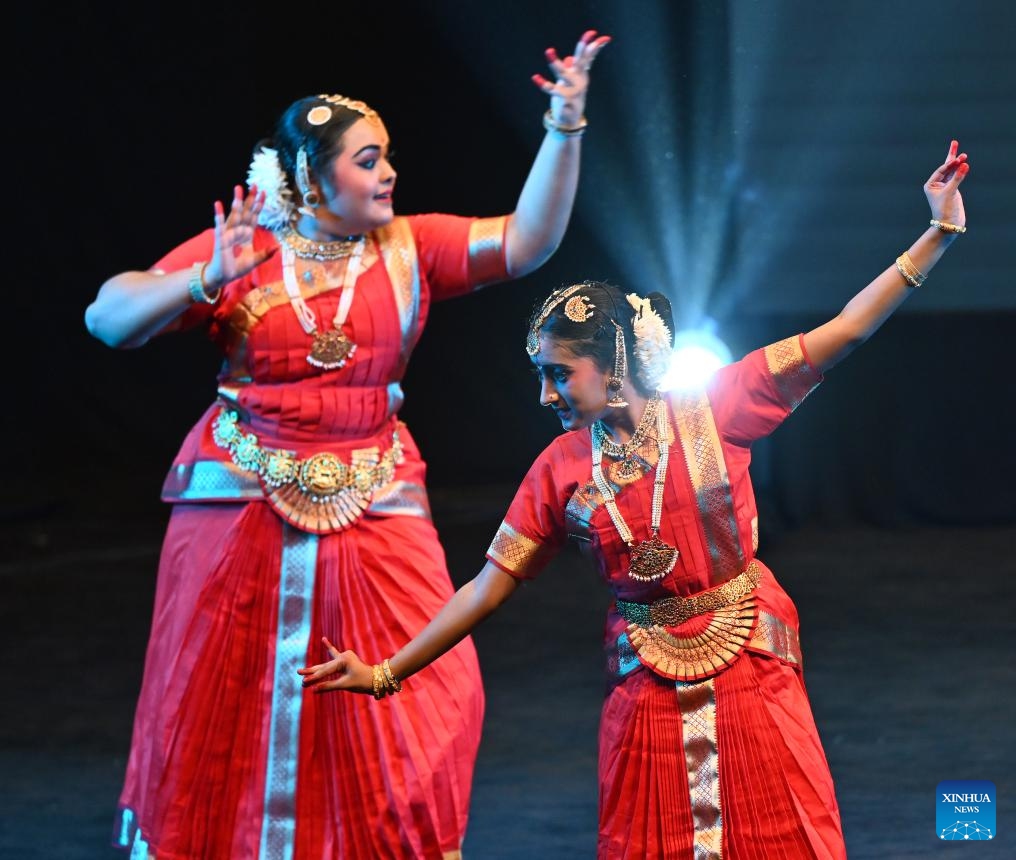 Artists perform during an Indian Culture event of the Kuwait Summer Festival in Hawalli Governorate, Kuwait, on Sept. 12, 2023.(Photo: Xinhua)