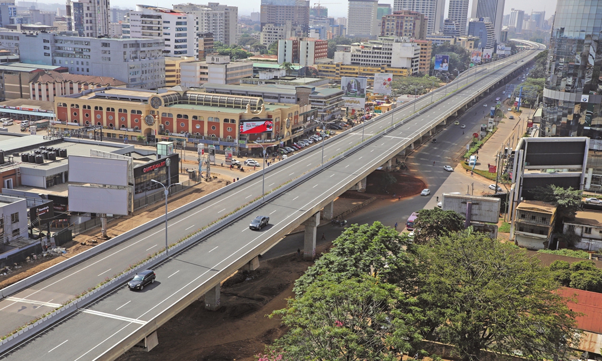 A China-built expressway in Nairobi, Kenya, starts trial operation on May 15, 2022. Photo: VCG