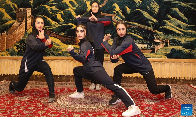 Members of Iranian martial arts team perform at the Chinese Embassy in Tehran, capital of Iran, Sept. 11, 2023.(Photo: Xinhua)