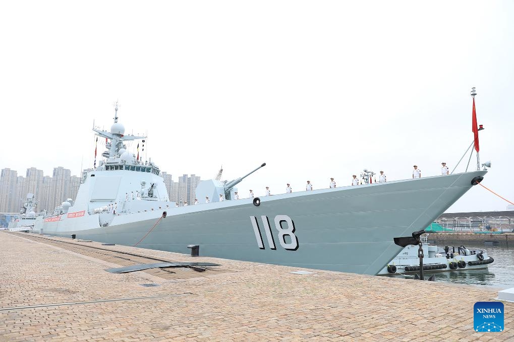 The 45th fleet of the Chinese People's Liberation Army (PLA) Navy sets sail from a military port in the coastal city of Qingdao, east China's Shandong Province, Sept. 12, 2023, to take over an escort mission from the 44th naval fleet in the Gulf of Aden and the waters off Somalia.(Photo: Xinhua)