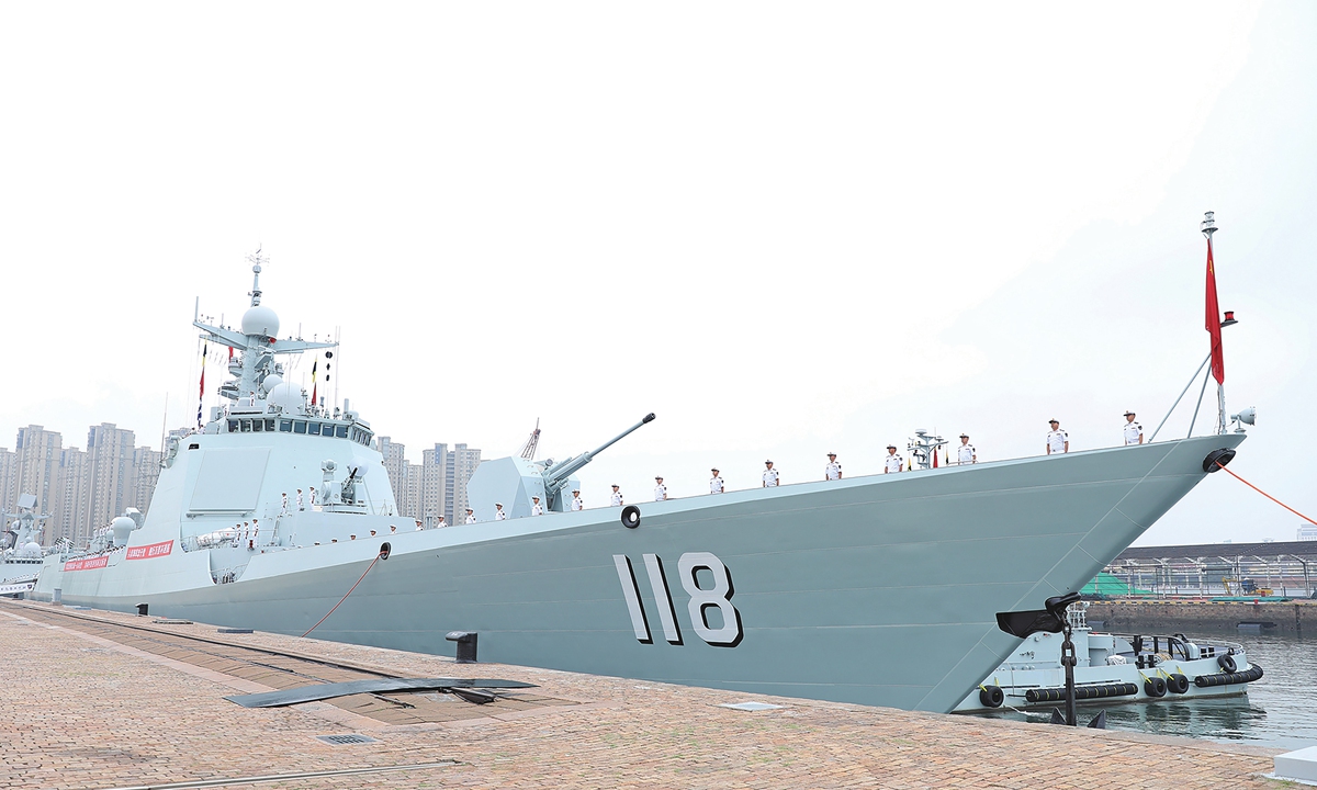 

The 45th fleet of the Chinese People's Liberation Army (PLA) Navy sets sail from a military port in the coastal city of Qingdao, East China's Shandong Province, on September 12, 2023, to take over an escort mission from the 44th naval fleet in the Gulf of Aden and the waters off Somalia. Photo: Xinhua
