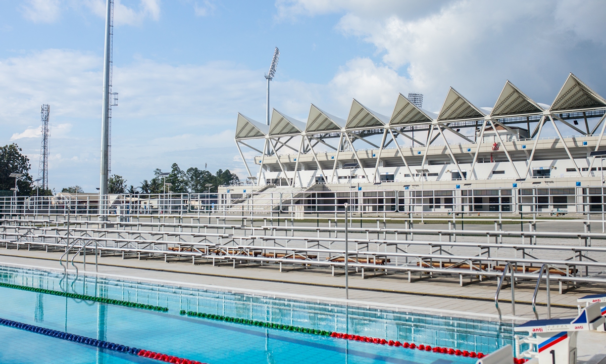 A view of the China-aided stadium for the 2023 Pacific Games in Honiara, capital of the Solomon Islands on August 21, 2023 Photo: Shan Jie/GT