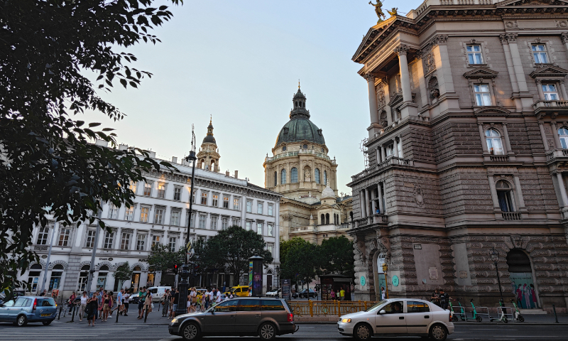 A glimpse of the street scene in Budapest, Hungary on August 15, 2023 Photo: Yin Yeping/GT