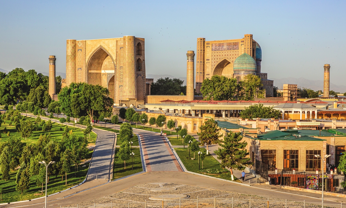 A glimpse of Samarkand in southeastern Uzbekistan Photo: VCG