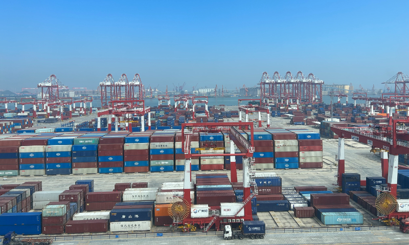 A view of Nansha Port Phase IV Project in Guangzhou, South China's Guangdong Province photo: Qi Xijia/ GT