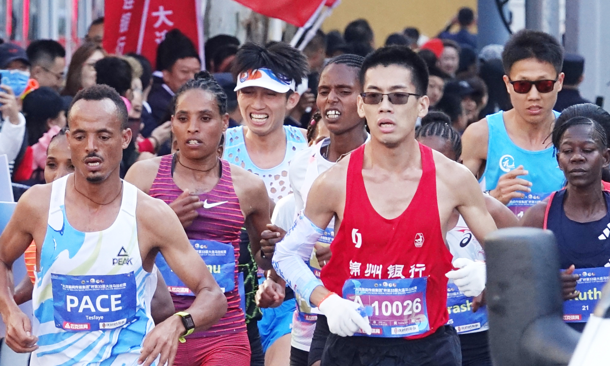Participants for the 2023 Dalian International Marthon Photo: IC